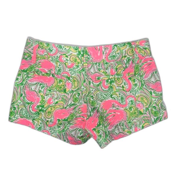Lilly Pulitzer The Walsh Short Hot Wings Flamingo Size 00 - Picture 3 of 8